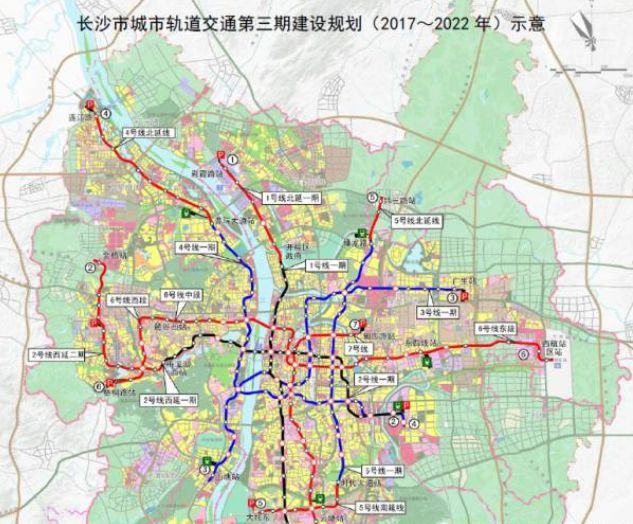 长沙地铁7号线拟设20站,从云塘至汽车东站