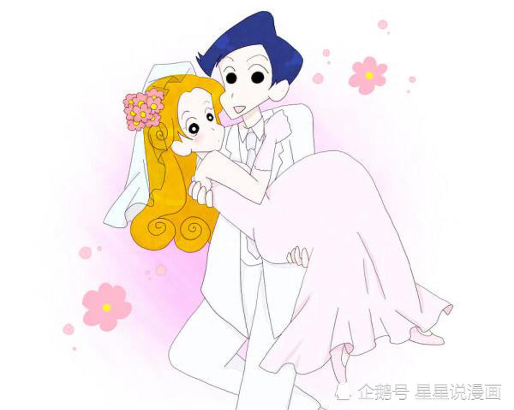 蜡笔小新:小葵未来的丈夫是风间?结婚时他们实在太般配了