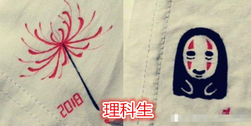 最近"校服画"火了,文科生简单,警校生霸气,美术生画的
