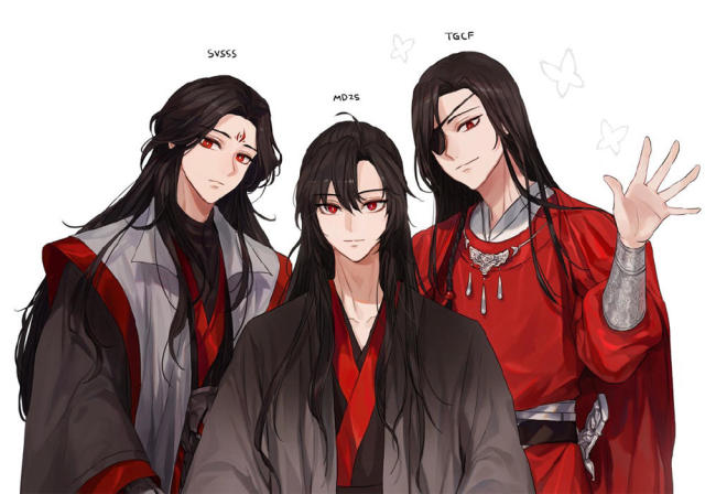 天官赐福:外国太太画的众人,喜服谢怜真好看,这个老