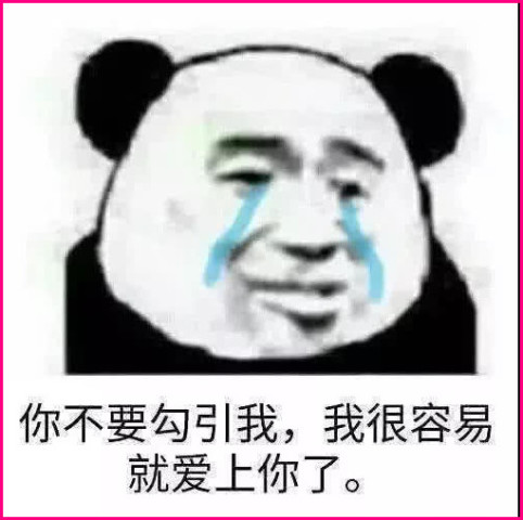 熊猫头"撩妹"表情包,别看不起土味情话,关键时候还得