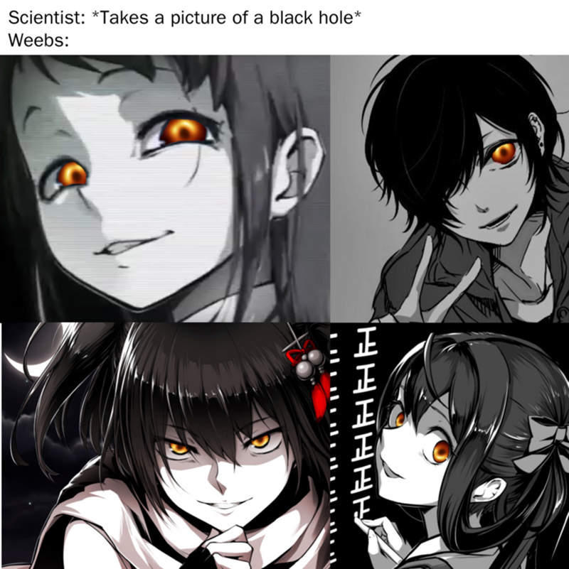 拟人化的黑洞娘都被网友统称为黑洞酱(black hole chan) 拟人化黑洞酱