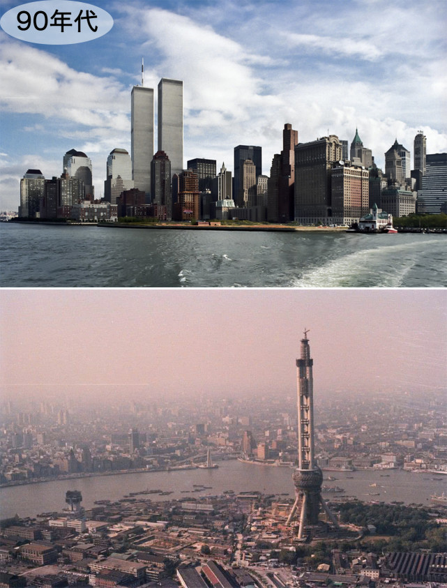 100年城市发展对比:纽约30年代城建震撼,上海浦东崛起