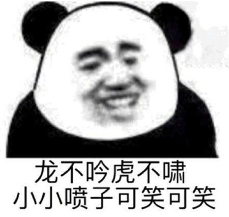 熊猫头怼人表情包:龙不吟虎不啸,小小喷子可笑可笑