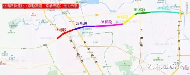 海淀北部上庄路北段,北清路快速化,上庄东路,安宁庄北