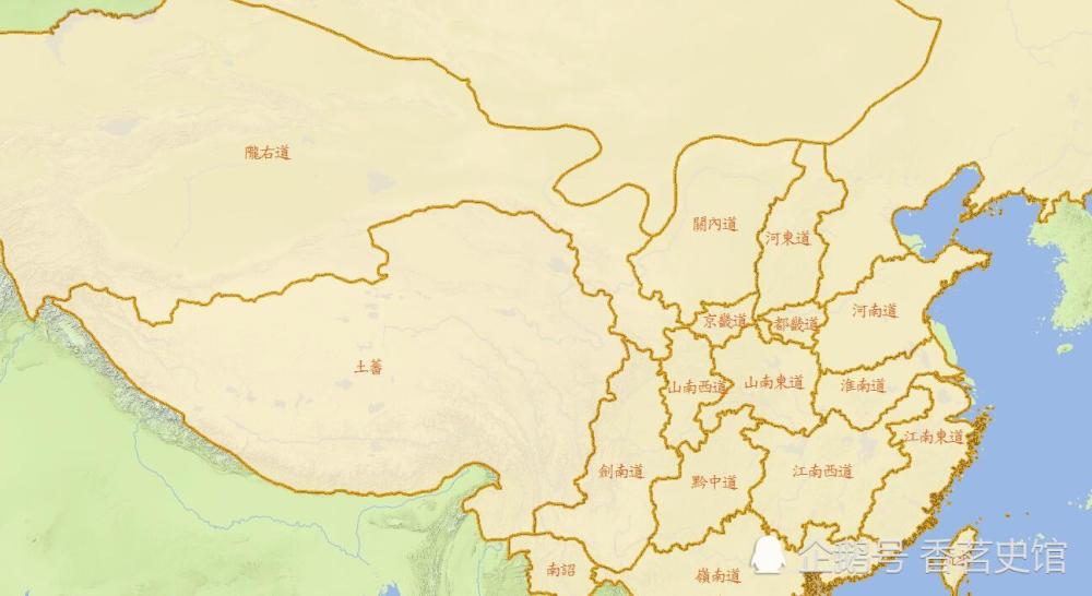 5,陇右道:相当于今天的甘肃陇山,六盘山以西,青海省青海