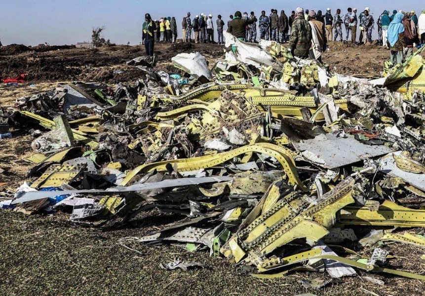 埃航坠毁的737max残骸