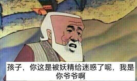 表情包:孩子,你这是被妖精迷惑了,我是你爷爷啊,不认识我了吗