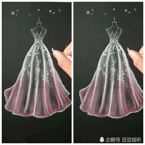 婚纱粉笔画_黑板报边框粉笔画的