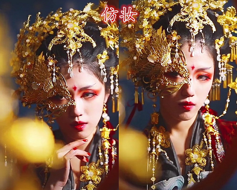 最近"半面妆"很火:特效a级,仿妆s级,cos真人ss美翻天