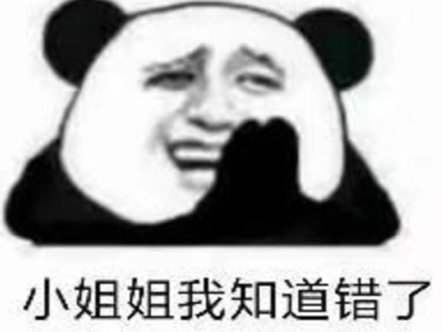 最搞笑熊猫表情包:小姐姐我错了,我应该早点的,下次绝对不迟到