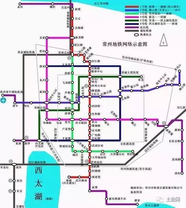 常州轨道交通线路规划图