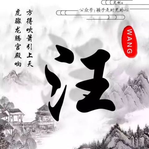 古风头像,寄情山水间,16款水墨姓氏头像等你带走