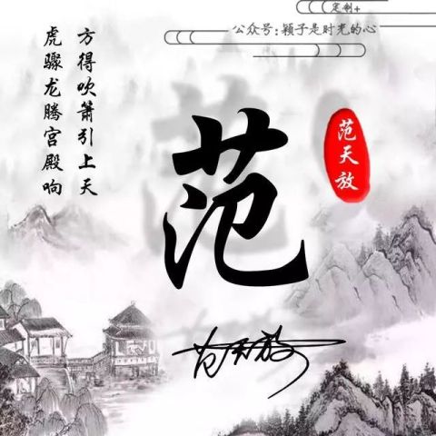 古风头像,寄情山水间,16款水墨姓氏头像等你带走
