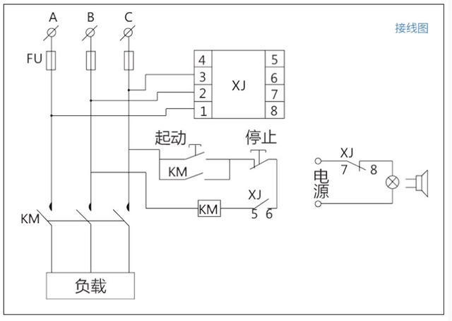 xj3型断相与相序保护继电器怎么接线?2张实物接线图一看就懂