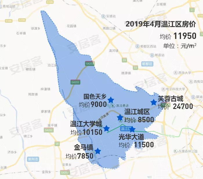 4月房价地图:改善当道 成都房价有何变化?