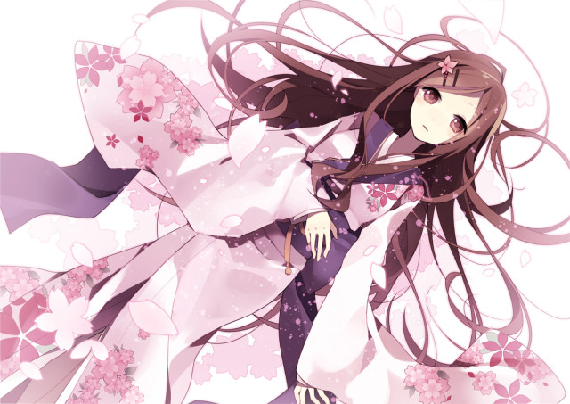 动漫·二次元·美图壁纸:古风樱花,图2的初音太美了!