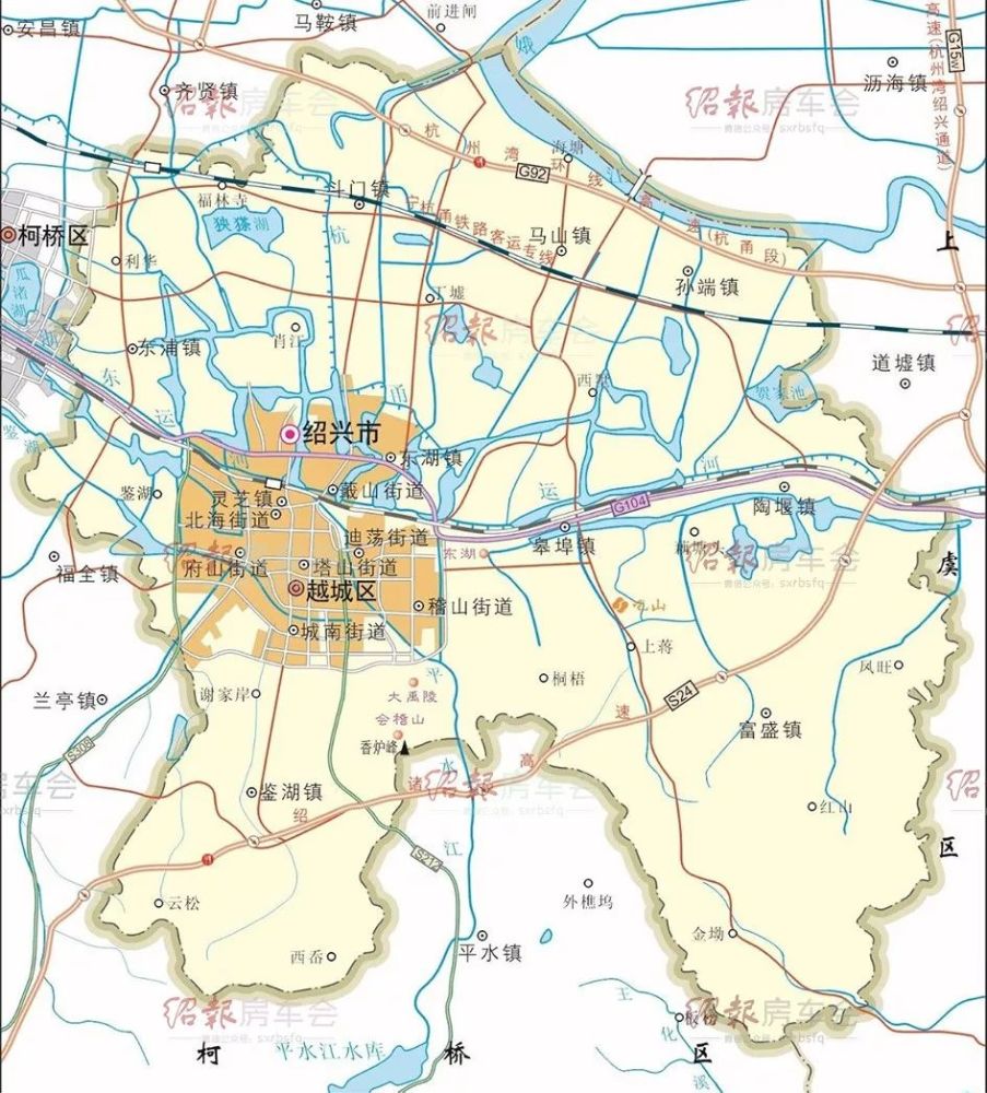 越城区行政区划图