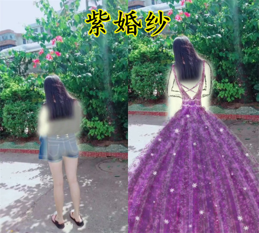 婚纱背影画_婚纱背影图片