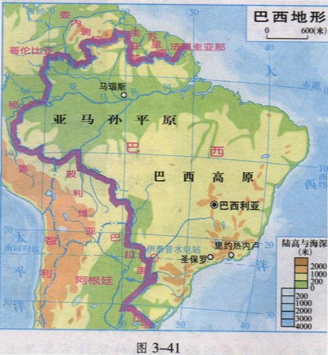 巴西地形图