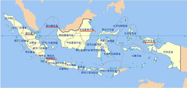 加里曼丹省,廖内省,廖内群岛省以及西巴布亚省,除雅加达外都不在印尼