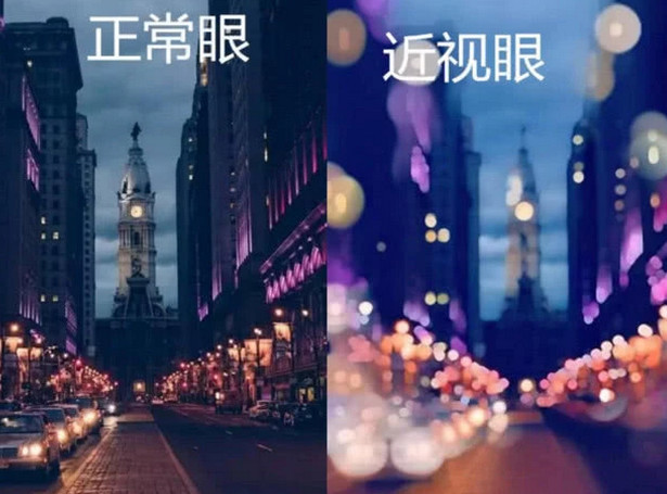 正常眼当中路面看得也是非常的清楚,就连远处的灯光看得也是异常清晰