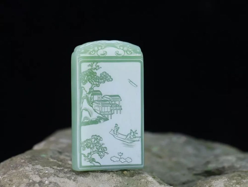 玉雕里的山水,美出了一种境界!