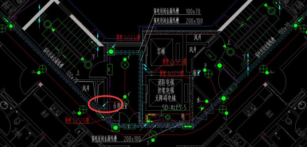 建筑电气图纸中,常见的引上引下符号,可以这么理解