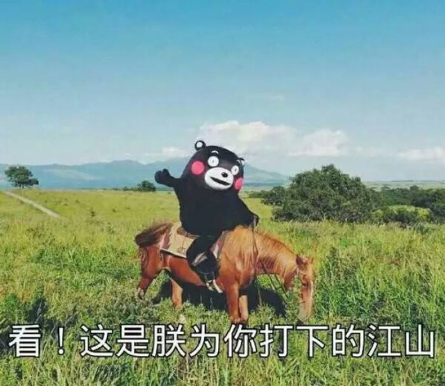 熊本熊搞笑斗图表情包:看,这是朕为你打下的江山