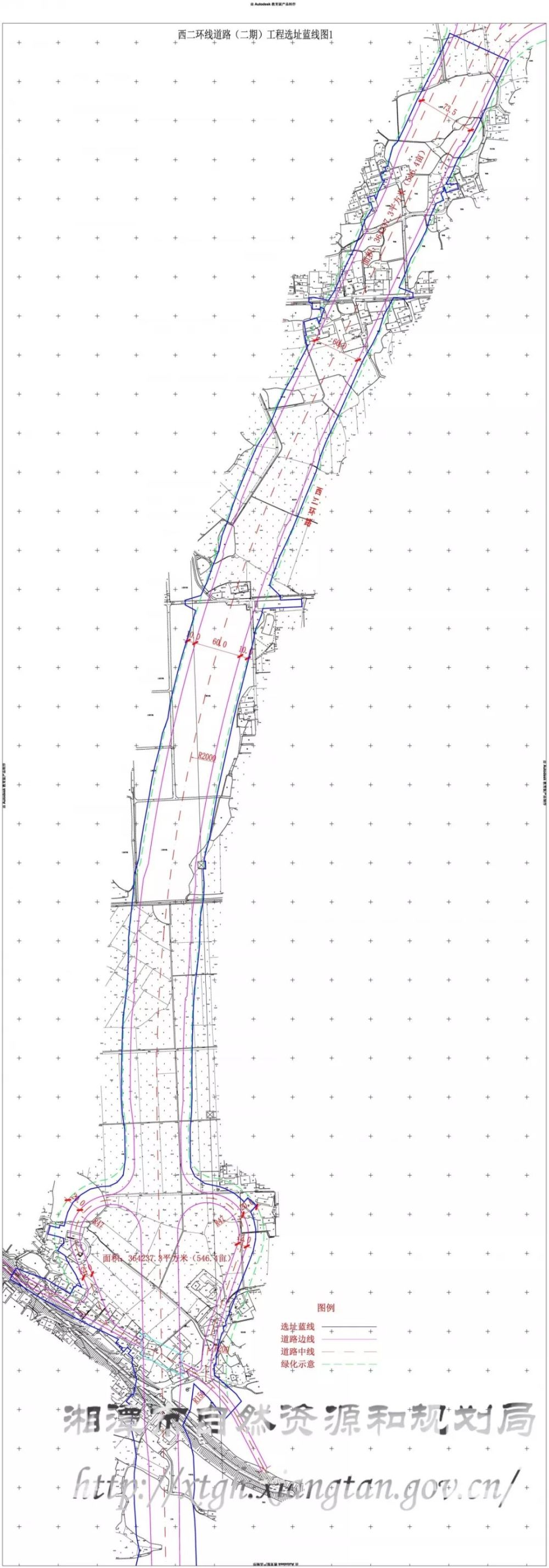 正在公示!湘潭西二环线道路选址蓝线图来了