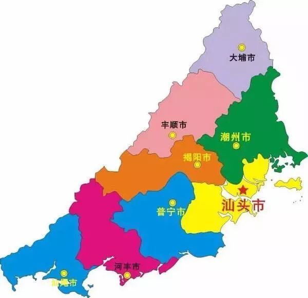 潮汕八市分布图,粤东沿海资源丰富