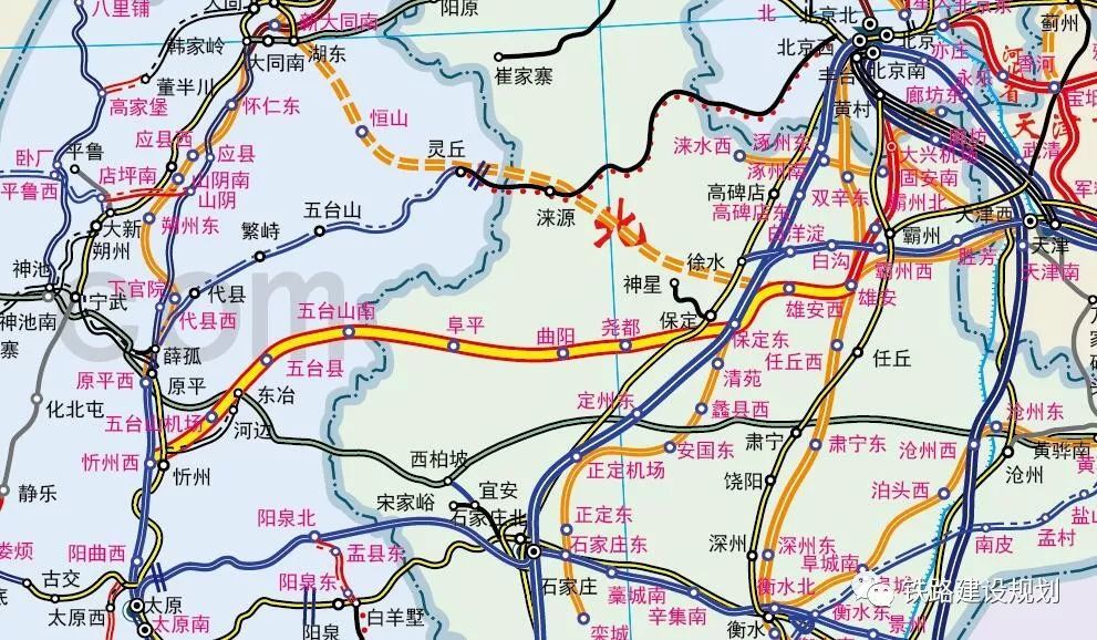 送审稿线路走向(图来自公众号"铁路建设规划")