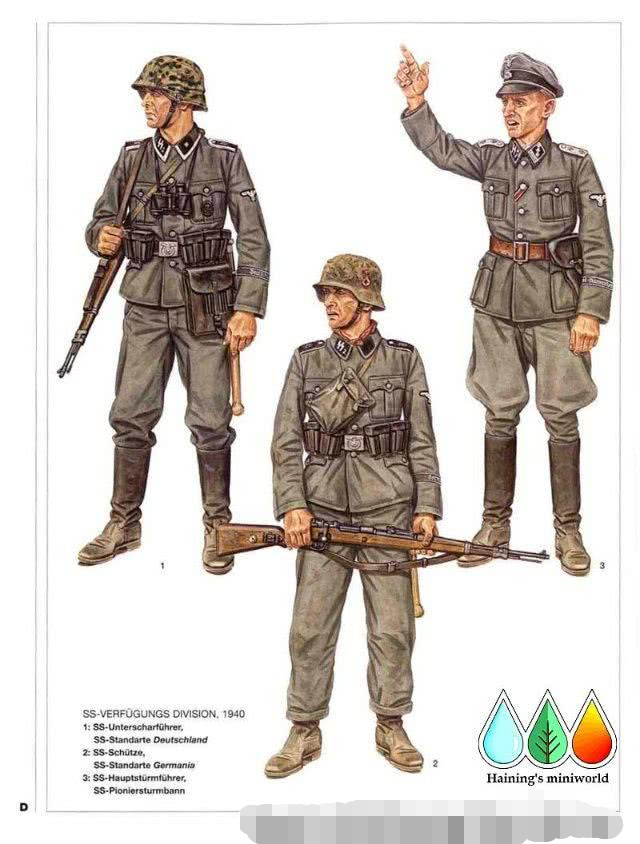 二战德国党卫军1-5师军装和配饰细节,是不是二战最