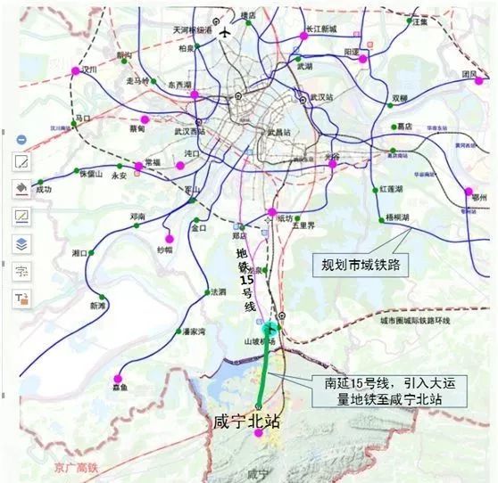 除了鄂州,武汉地铁还会延伸到