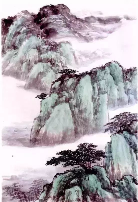 [国画教程]青绿山水画法,初学者必备