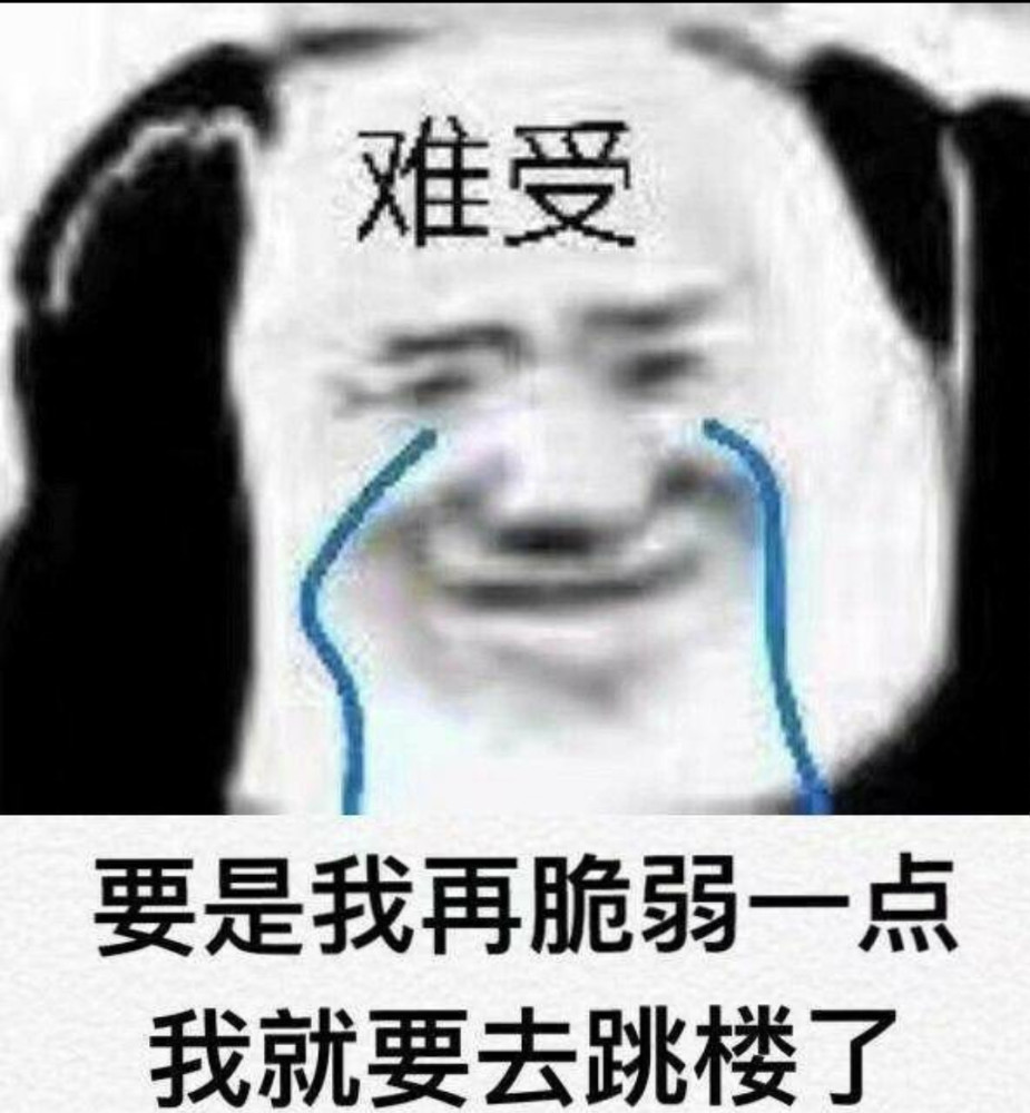 搞笑的表情包:要是我再脆弱一点