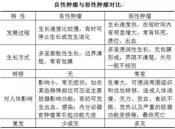 良性肿瘤与恶性肿瘤到底有何不同