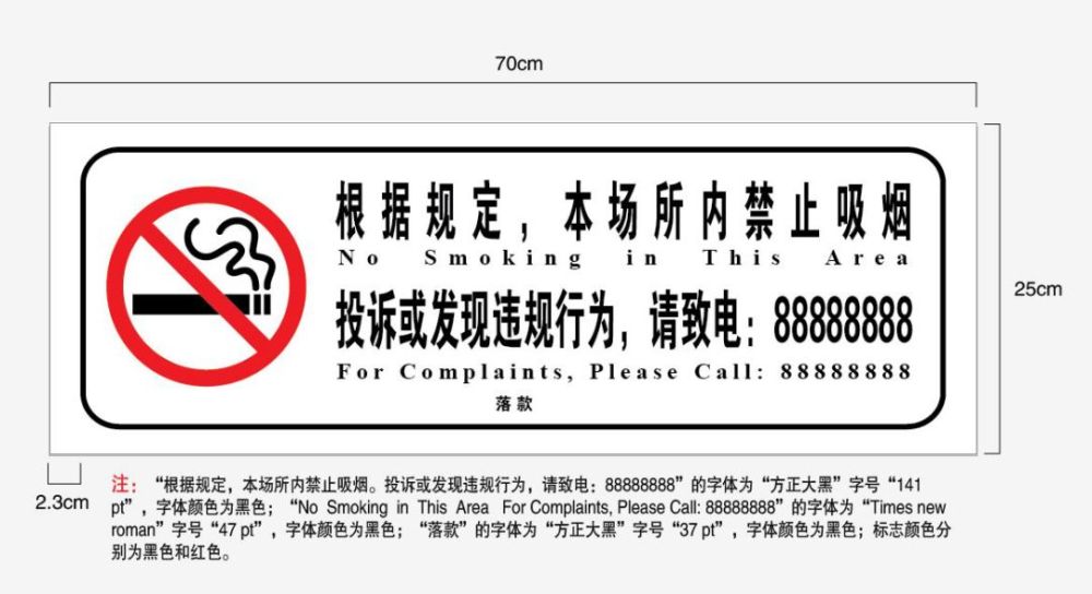 阜阳市出台禁止吸烟警示标志制作标准和张贴规范