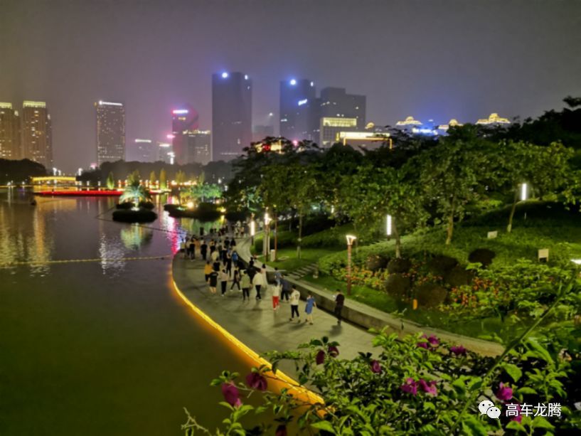 佛山千灯湖公园夜景