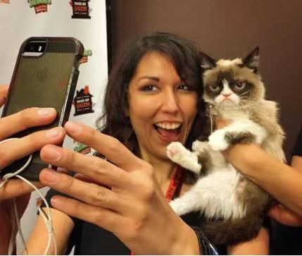 总是一脸臭屁表情的不爽猫grumpy cat,悄悄回去喵星球