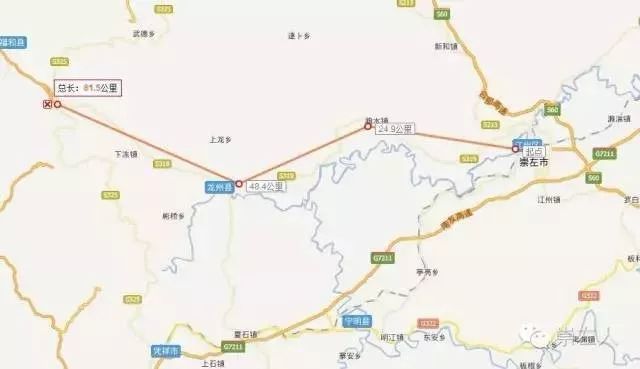 崇水高速路线图