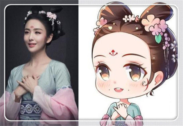 女星q版萌图,颖宝半秒认出,杨紫有点难度,而她我猜你
