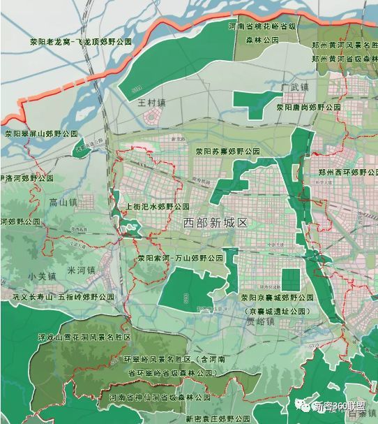 荥阳,上街郊野公园规划位置图片