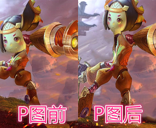 王者p图前vs后,小乔变萌,花木兰性感,看到鲁班:笑skr人