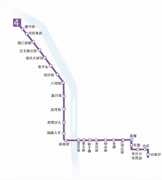 长沙地铁4号线周日迎客收下这份游玩地图