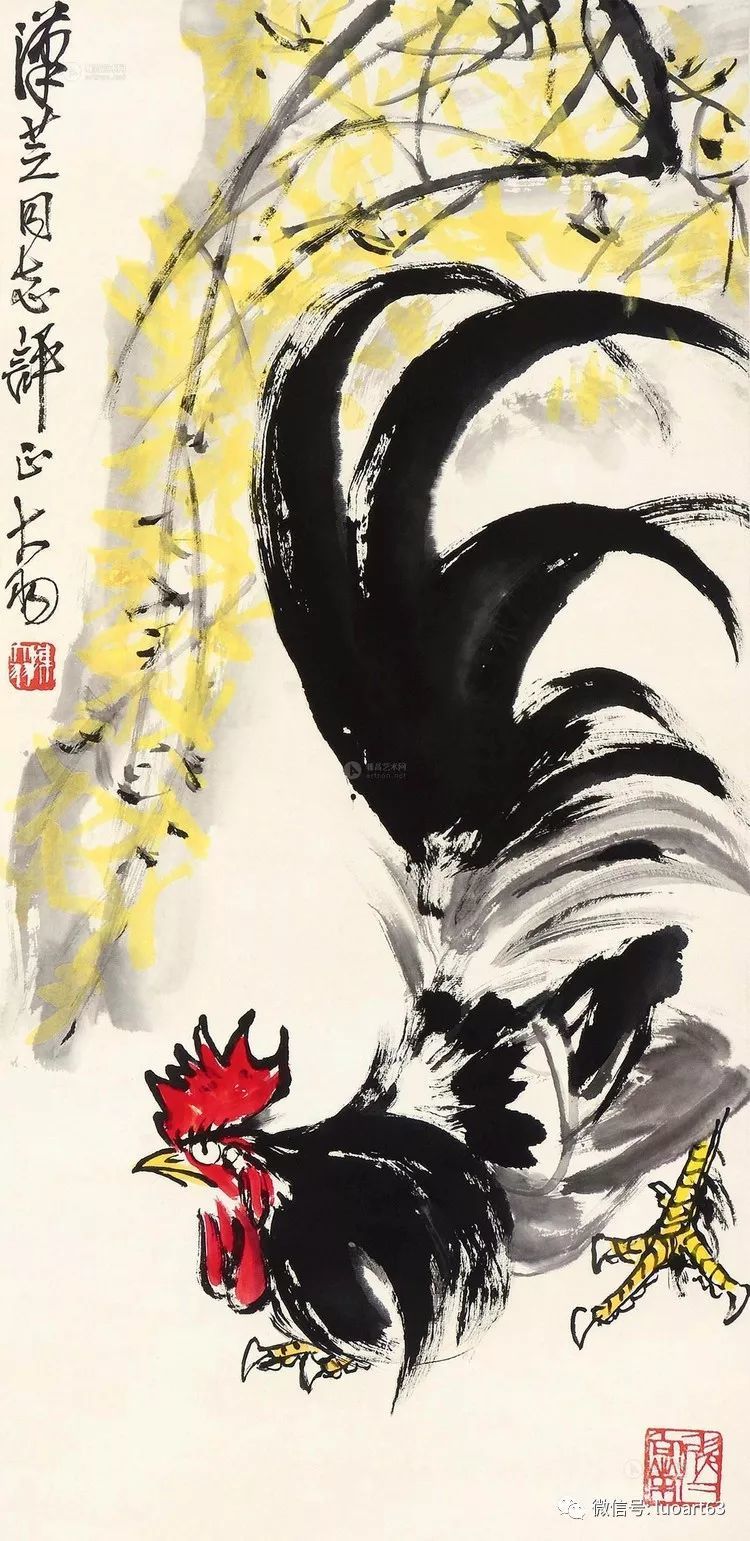 现代画家陈大羽:画鸡自成一家