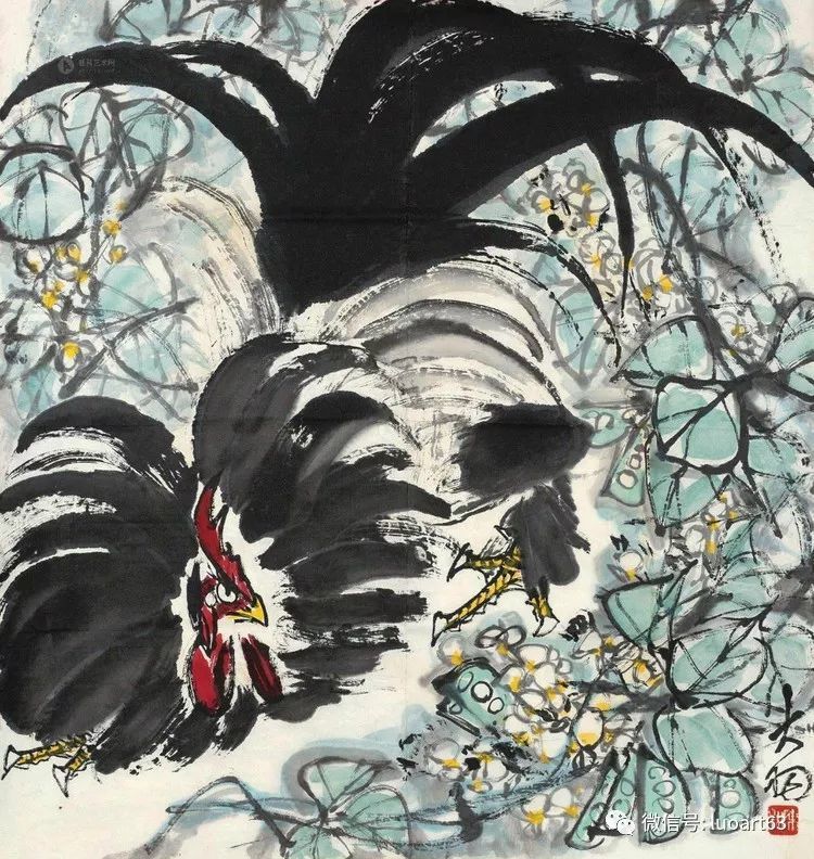现代画家陈大羽:画鸡自成一家