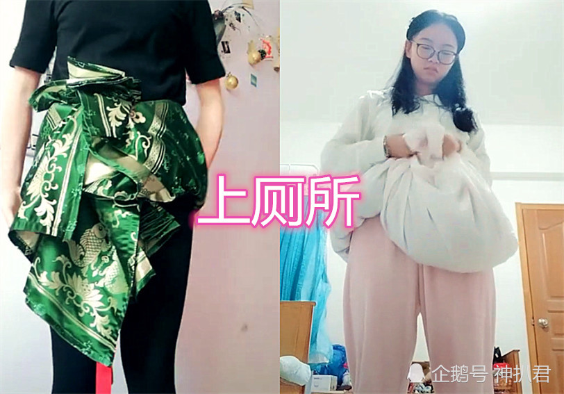 汉服娘才懂得"痛,裙摆拖地忍了,看到上厕所:我还是憋着吧!
