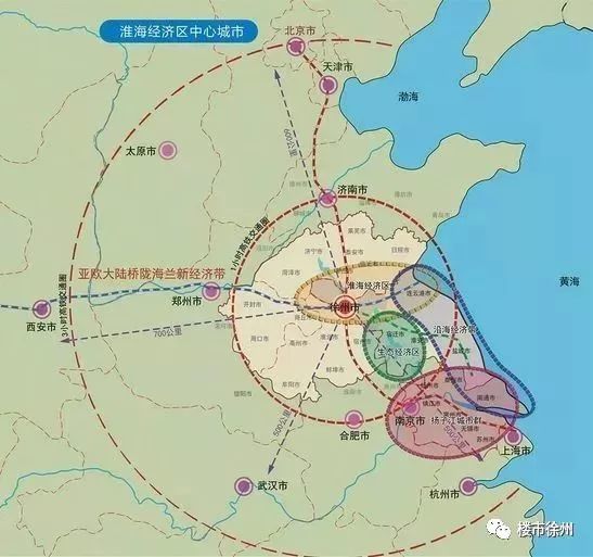 经济中心城市的定位 自此徐州开始辐射苏北,皖北,鲁南以及河南东部