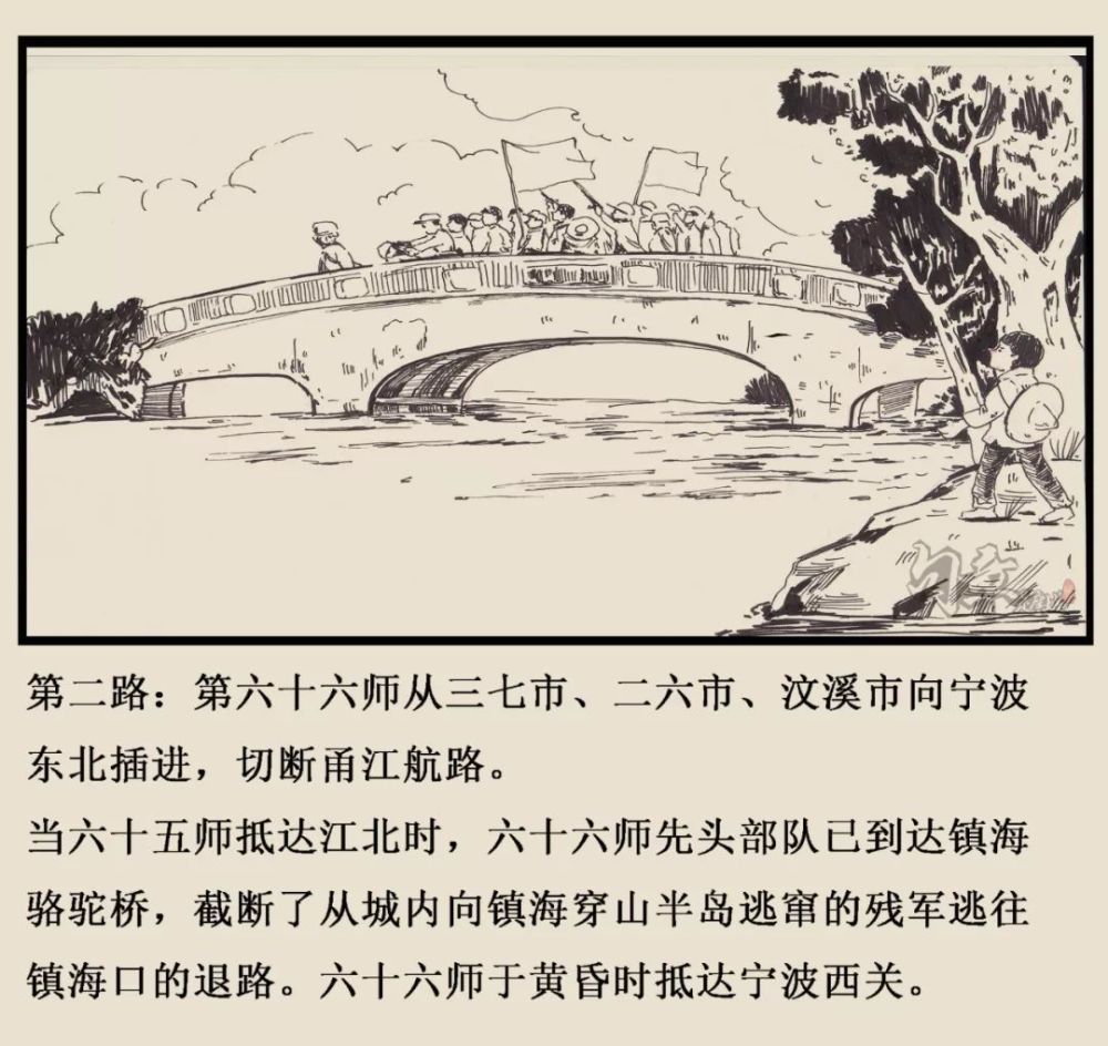 怀旧连环画,记录70年前宁波解放的全过程